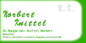 norbert knittel business card